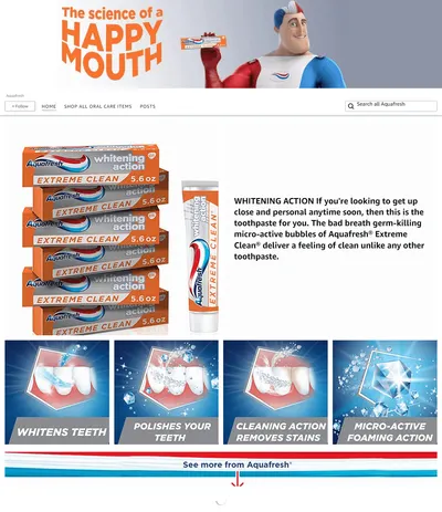 Brand Store for Amazon.com  Aquafresh
