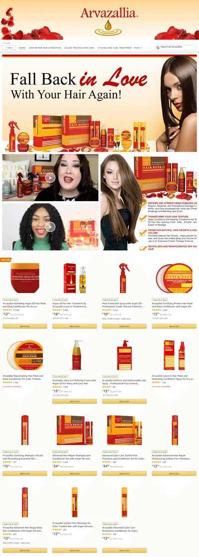 Brand Store for Amazon.com  Arvazallia