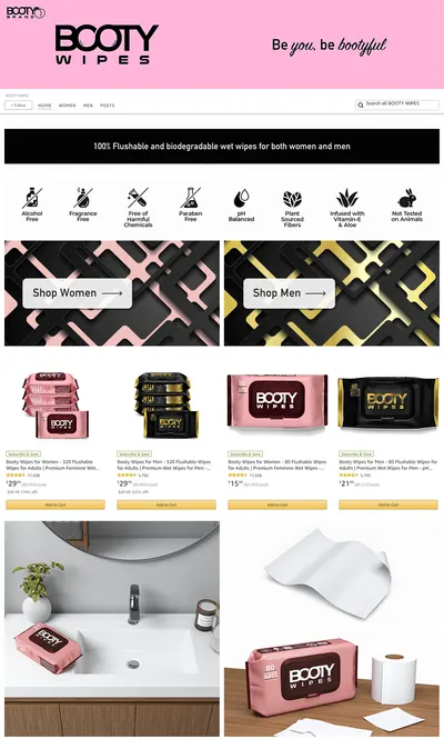 Brand Store for Amazon.com  BOOTY WIPES