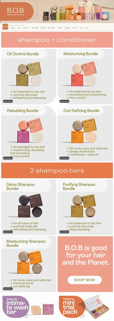 Brand Store for Amazon.com  B.O.B Bars Over Bottles  Bundles