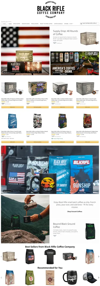 Brand Store for Amazon.com  Black Rifle Coffee Company