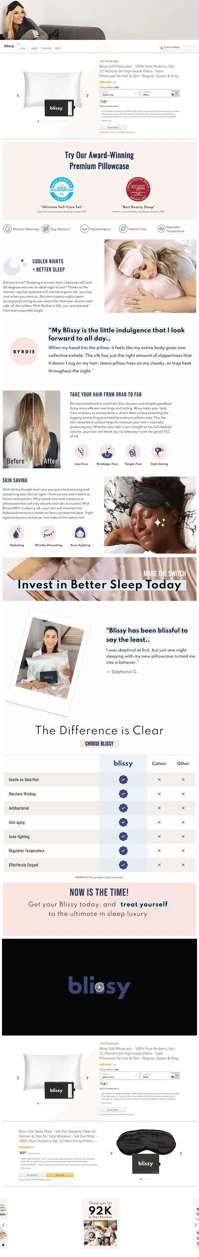 Brand Store for Amazon.com  Blissy