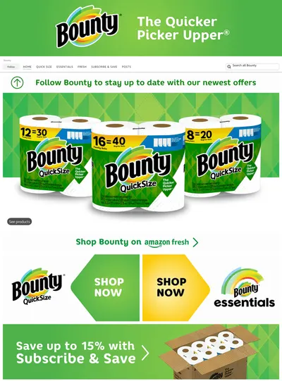 Brand Store for Amazon.com  Bounty