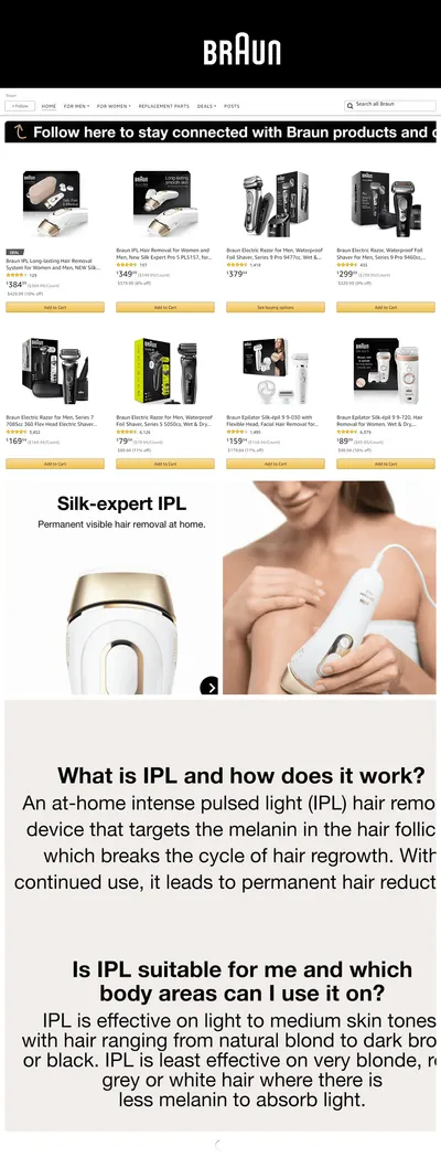Brand Store for Amazon.com  Braun
