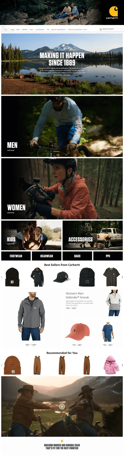 Brand Store for Amazon.com  Carhartt