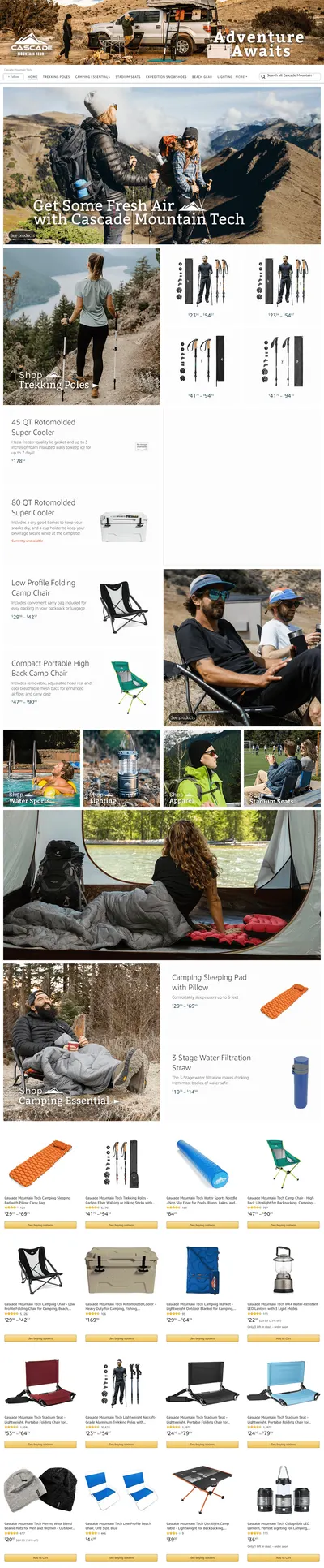 Brand Store for Amazon.com  Cascade Mountain Tech