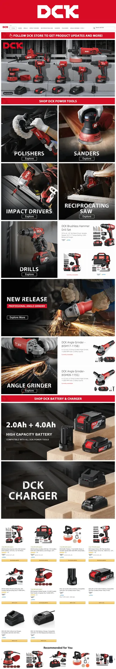 Brand Store for Amazon.com  DCK