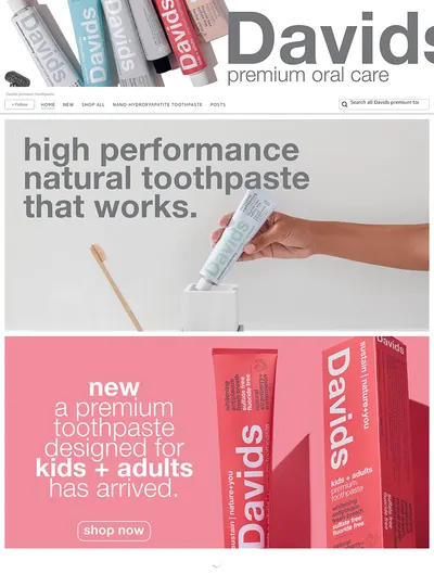 Brand Store for Amazon.com  Davids premium toothpaste