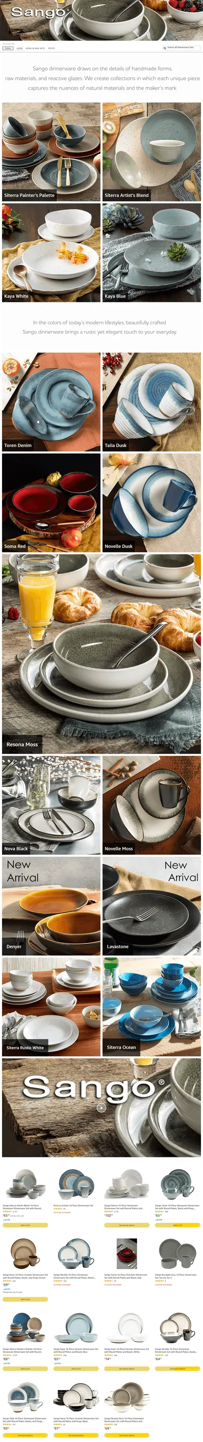 Brand Store for Amazon.com  Dinnerware Sets