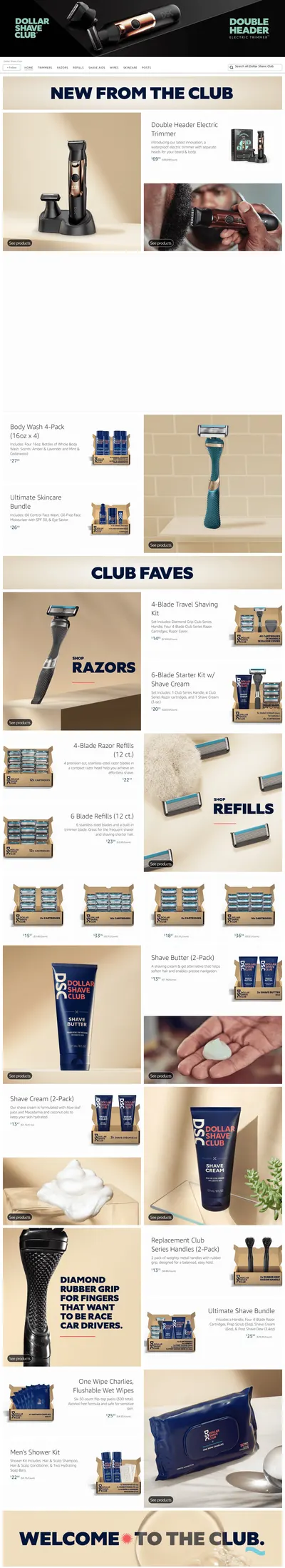 Brand Store for Amazon.com  Dollar Shave Club