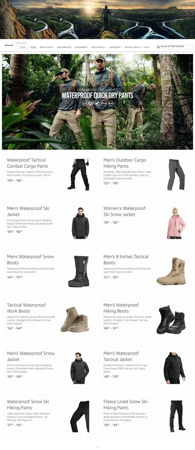 Brand Store for Amazon.com  FREE SOLDIER