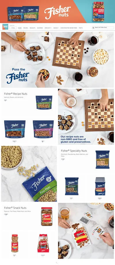 Brand Store for Amazon.com  Fisher Nuts