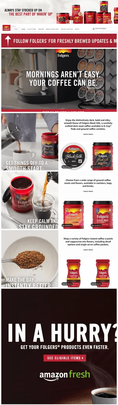 Brand Store for Amazon.com  Folgers