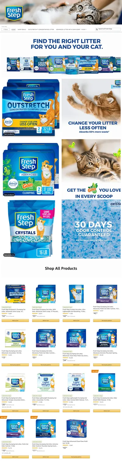Brand Store for Amazon.com  Fresh Step