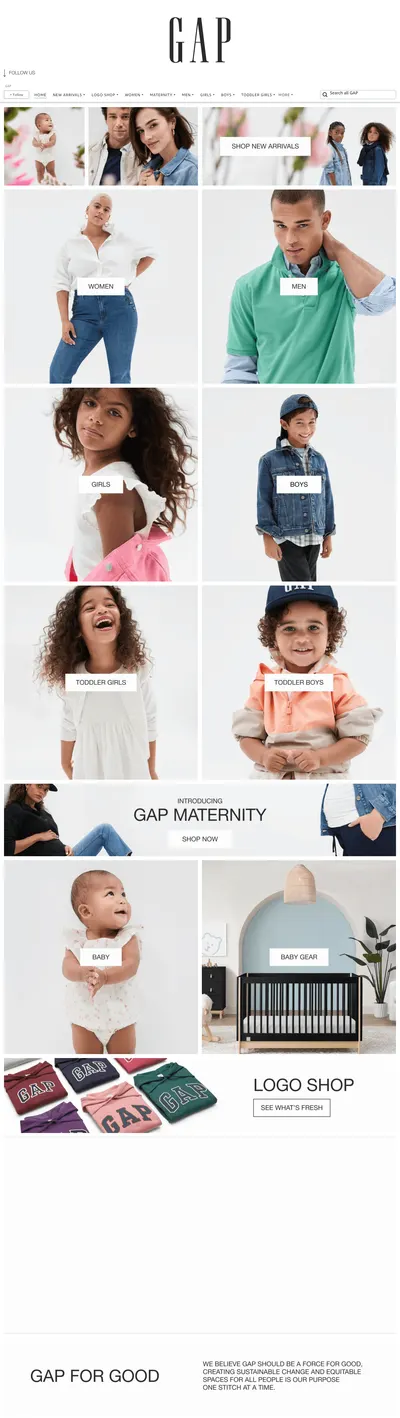 Brand Store for Amazon.com  GAP
