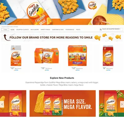 Brand Store for Amazon.com  GOLDFISH BAKED SNACK CRACKERS