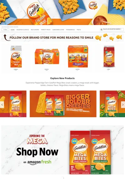 Brand Store for Amazon.com  GOLDFISH BAKED SNACK CRACKERS