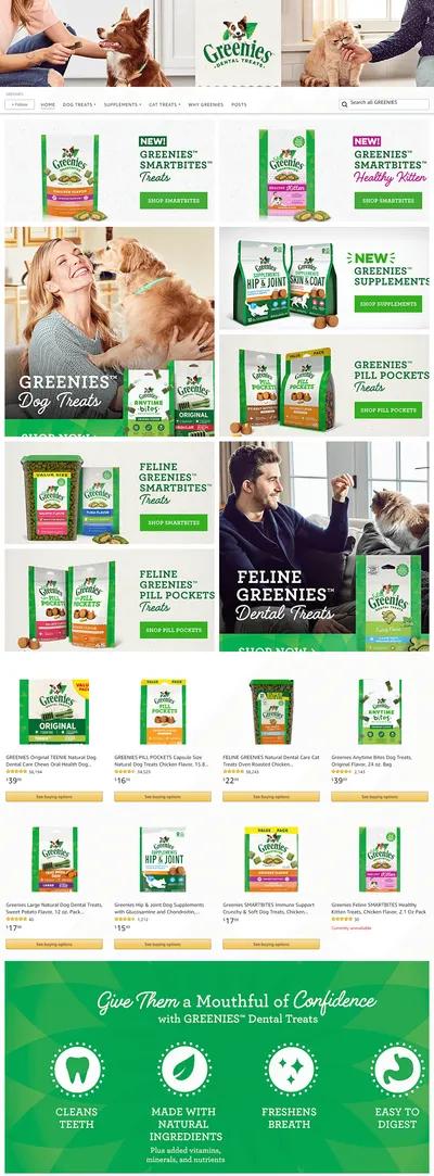 Brand Store for Amazon.com  GREENIES