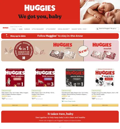 Brand Store for Amazon.com  Huggies® We got you