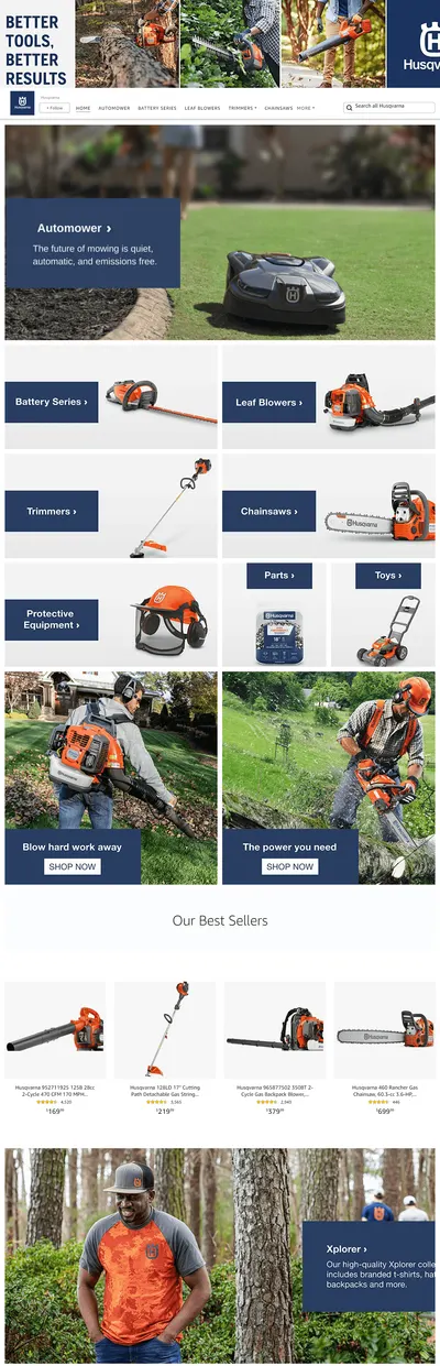 Brand Store for Amazon.com  Husqvarna