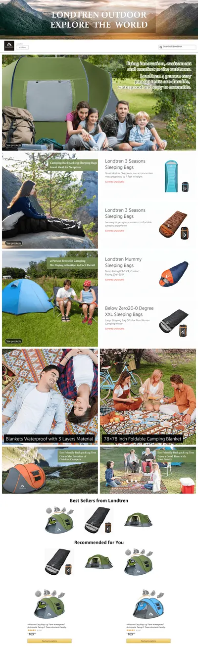 Brand Store for Amazon.com  Londtren