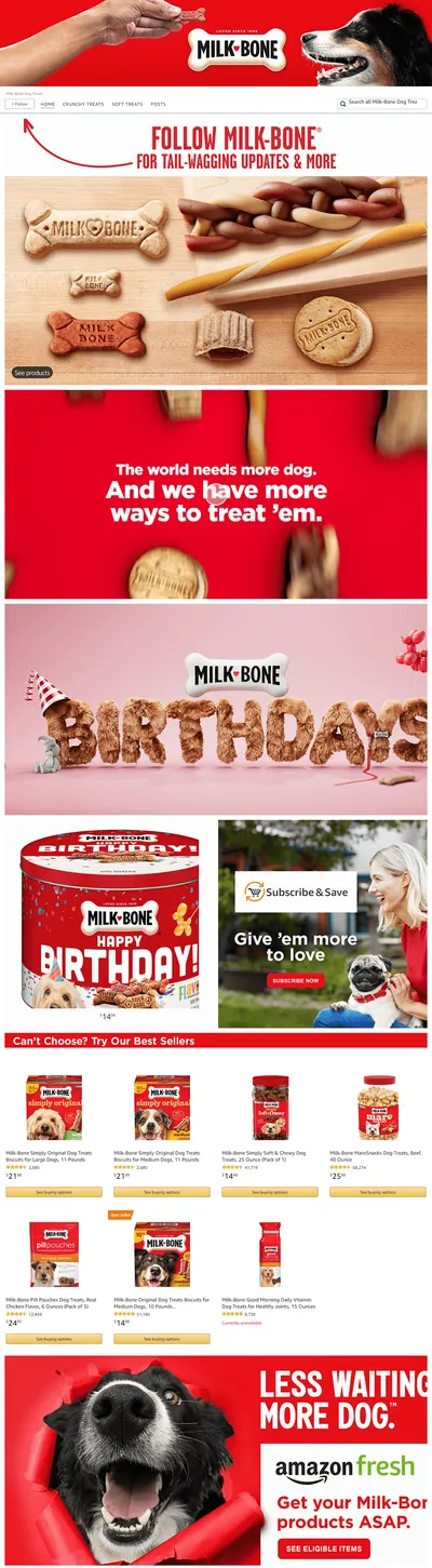 Brand Store for Amazon.com  Milk-Bone Dog Treats