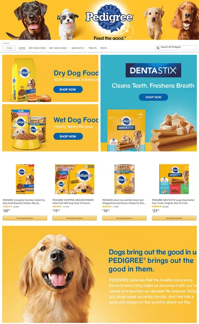 Brand Store for Amazon.com  Pedigree