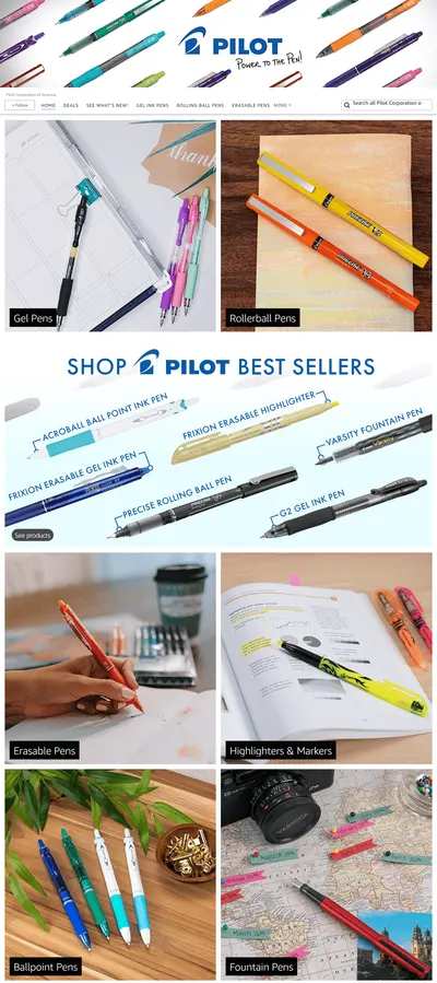 Brand Store for Amazon.com  Pilot Corporation of America