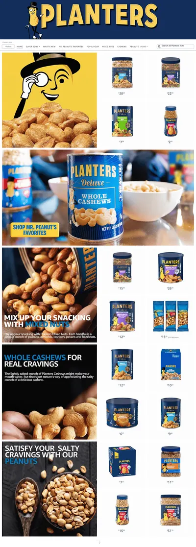 Brand Store for Amazon.com  Planters Nuts