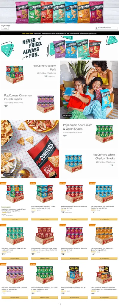 Brand Store for Amazon.com  PopCorners