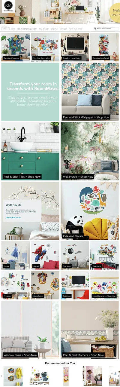 Brand Store for Amazon.com  RoomMates