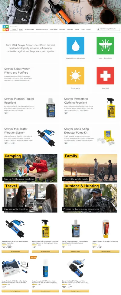 Brand Store for Amazon.com  Sawyer Products