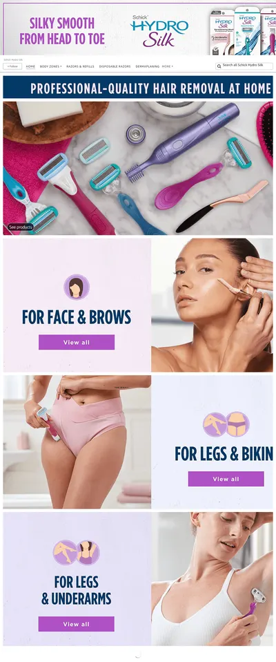 Brand Store for Amazon.com  Schick Hydro Silk
