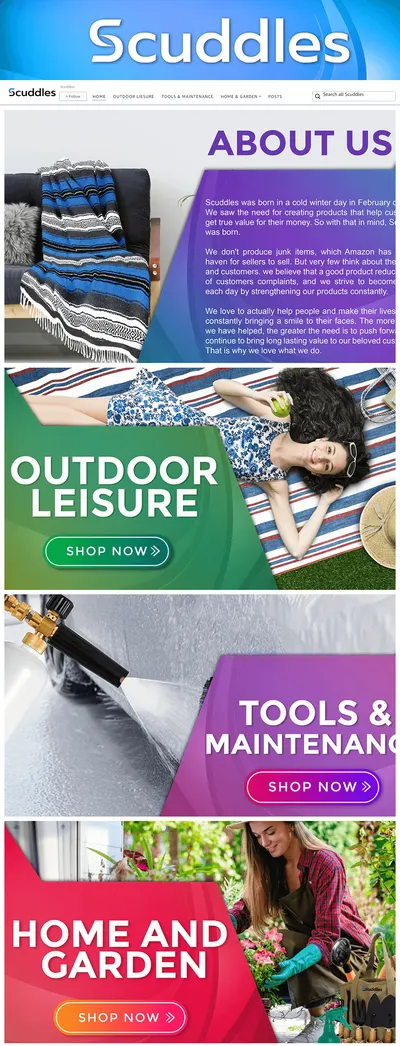 Brand Store for Amazon.com  Scuddles