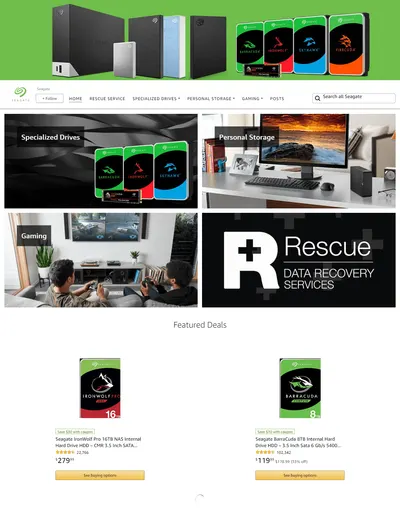 Brand Store for Amazon.com  Seagate