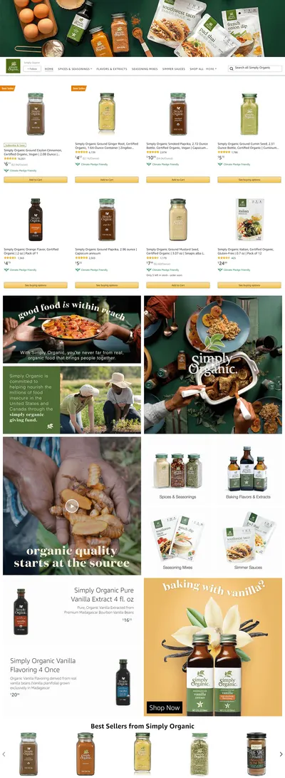 Brand Store for Amazon.com  Simply Organic
