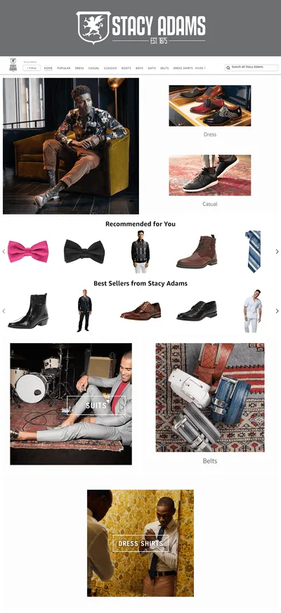 Brand Store for Amazon.com  Stacy Adams