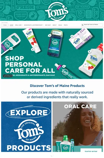 Brand Store for Amazon.com  Tom's of Maine