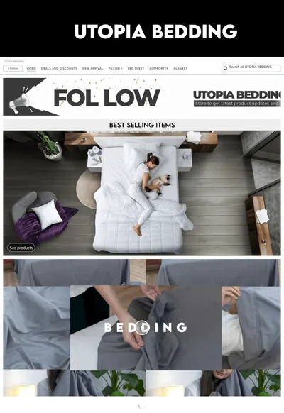 Brand Store for Amazon.com  UTOPIA BEDDING