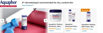 Sponsored Brands Ads for Amazon.com   aquaphor