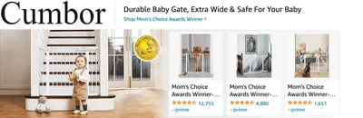 Sponsored Brands Ads for Amazon.com   baby gate