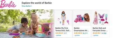 Sponsored Brands Ads for Amazon.com   barbie