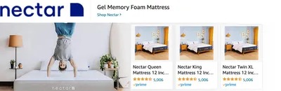 Sponsored Brands Ads for Amazon.com   bed frame queen size