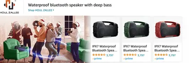 Sponsored Brands Ads for Amazon.com   bluetooth speakers