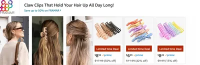 Sponsored Brands Ads for Amazon.com   claw clips