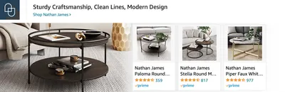 Sponsored Brands Ads for Amazon.com   coffee table
