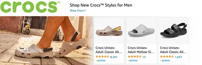 Sponsored Brands Ads for Amazon.com   crocs mens