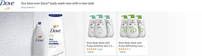 Sponsored Brands Ads for Amazon.com   dove body wash