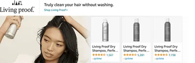 Sponsored Brands Ads for Amazon.com   dry shampoo
