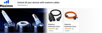 Sponsored Brands Ads for Amazon.com   extension cord